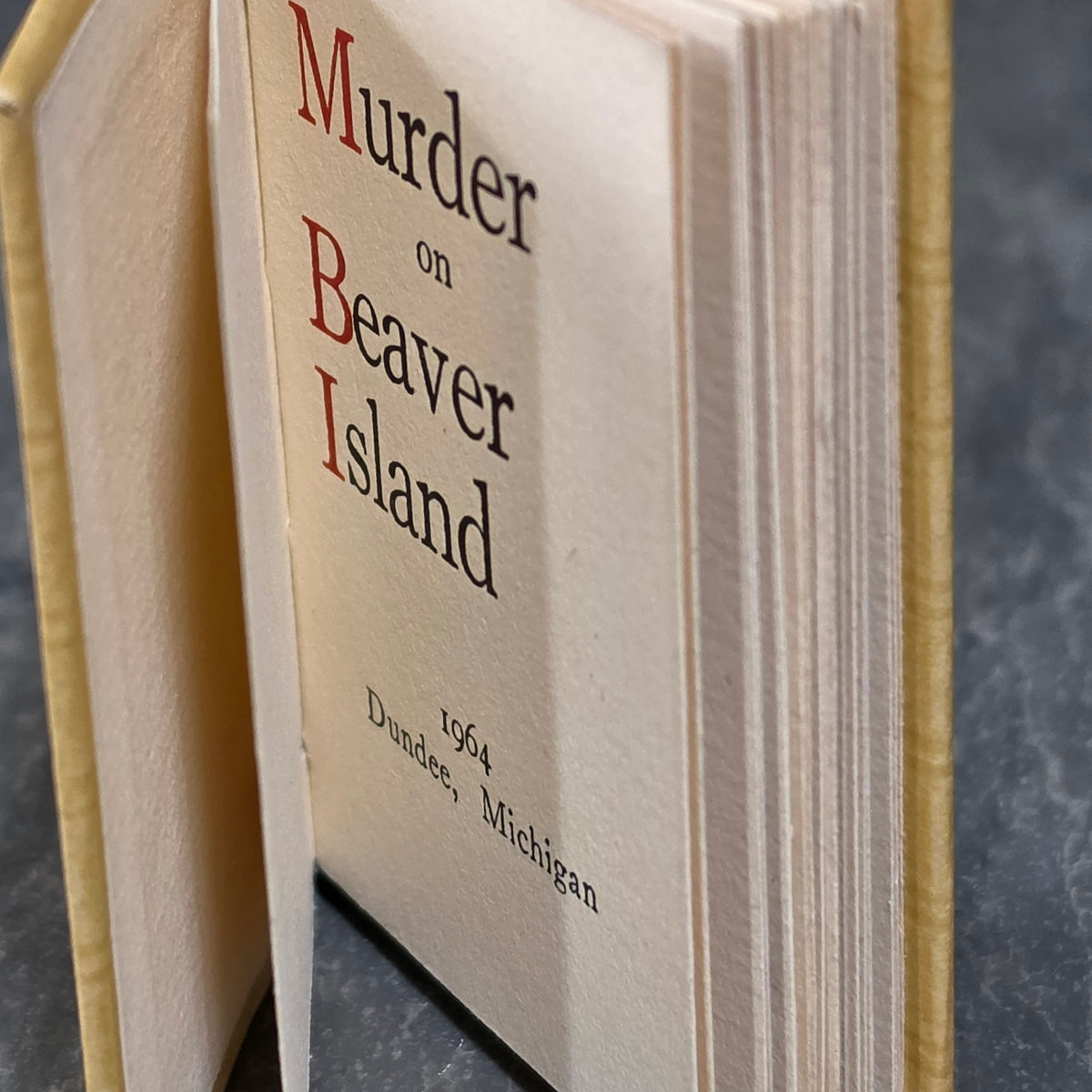 Murder On Beaver Island Miniature Book 1964 Phil Weygand Press Map King Strang