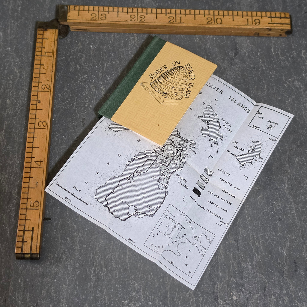 Murder On Beaver Island Miniature Book 1964 Phil Weygand Press Map King Strang