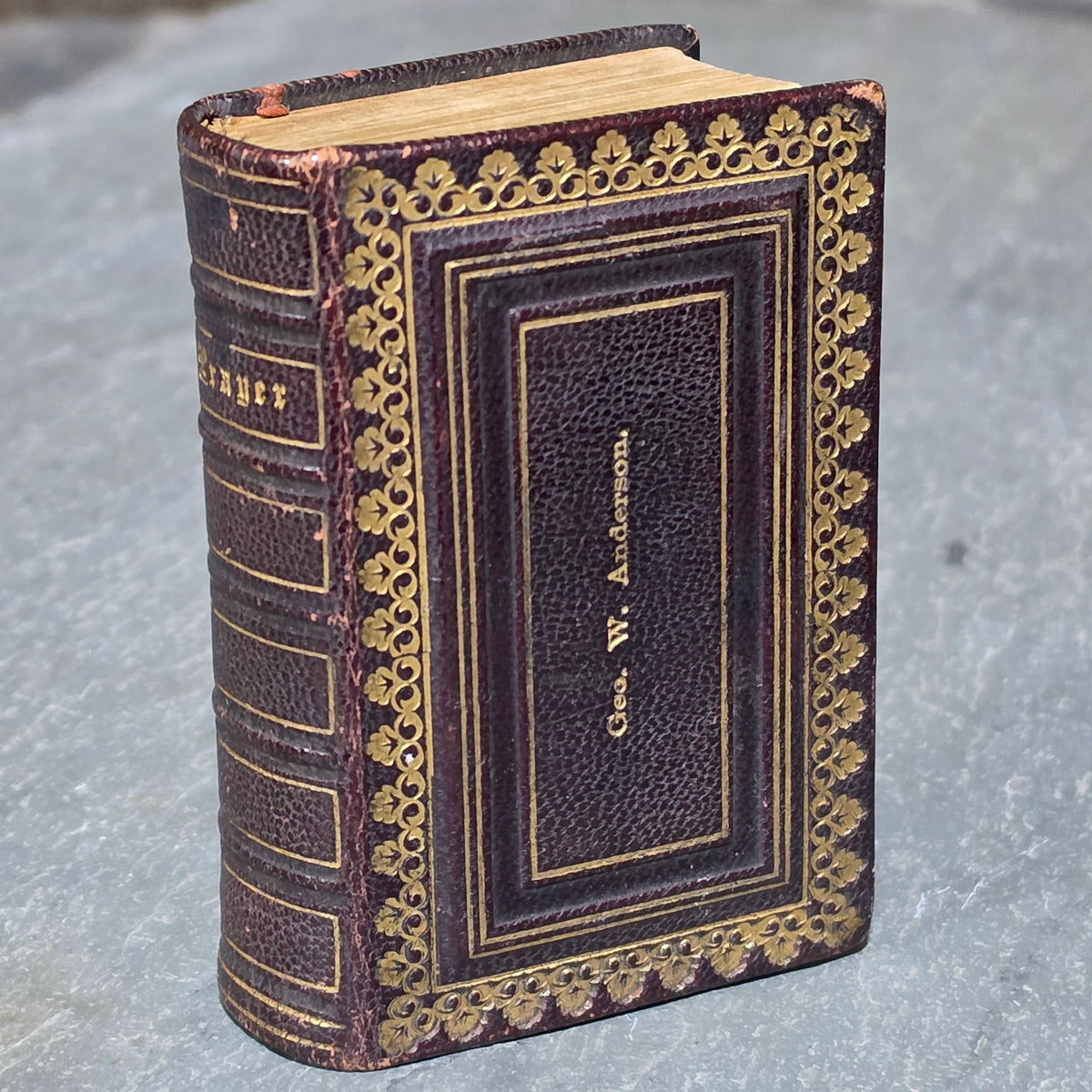 1865 Antique Book of Common Prayer Episcopal Leather Gilt William Rutter Philly