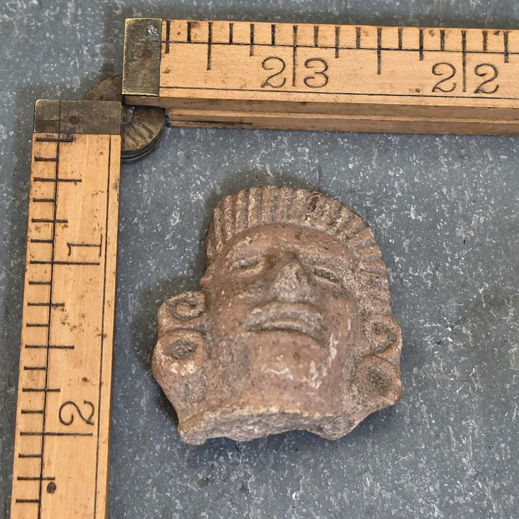 Pre Columbian Terracotta Head Figurine Fragment Mesoamerican Vera Cruz Artifact