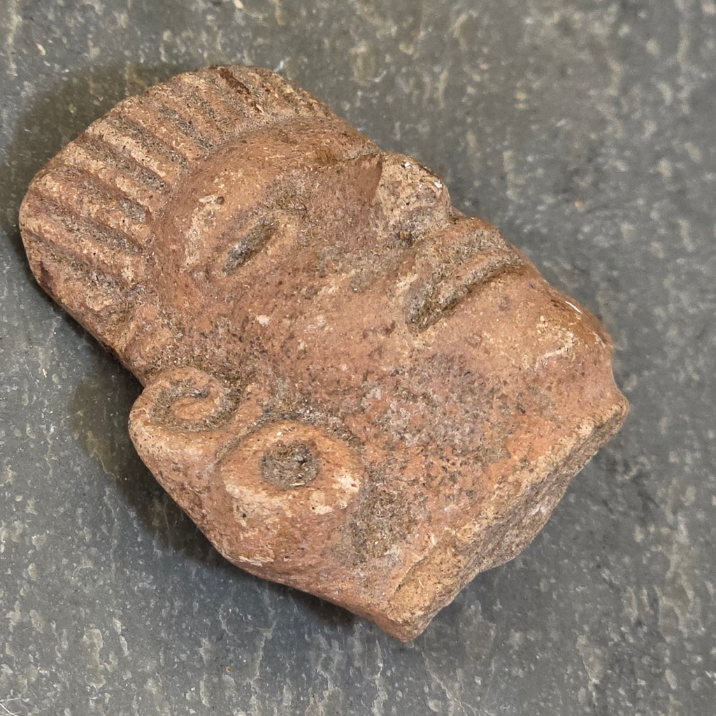 Pre Columbian Terracotta Head Figurine Fragment Mesoamerican Vera Cruz Artifact
