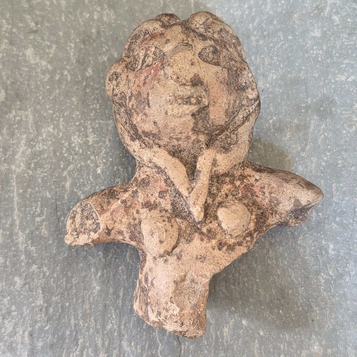 Ancient Pre Columbian Terracotta Female Figurine Torso Fertility Idol Artifact