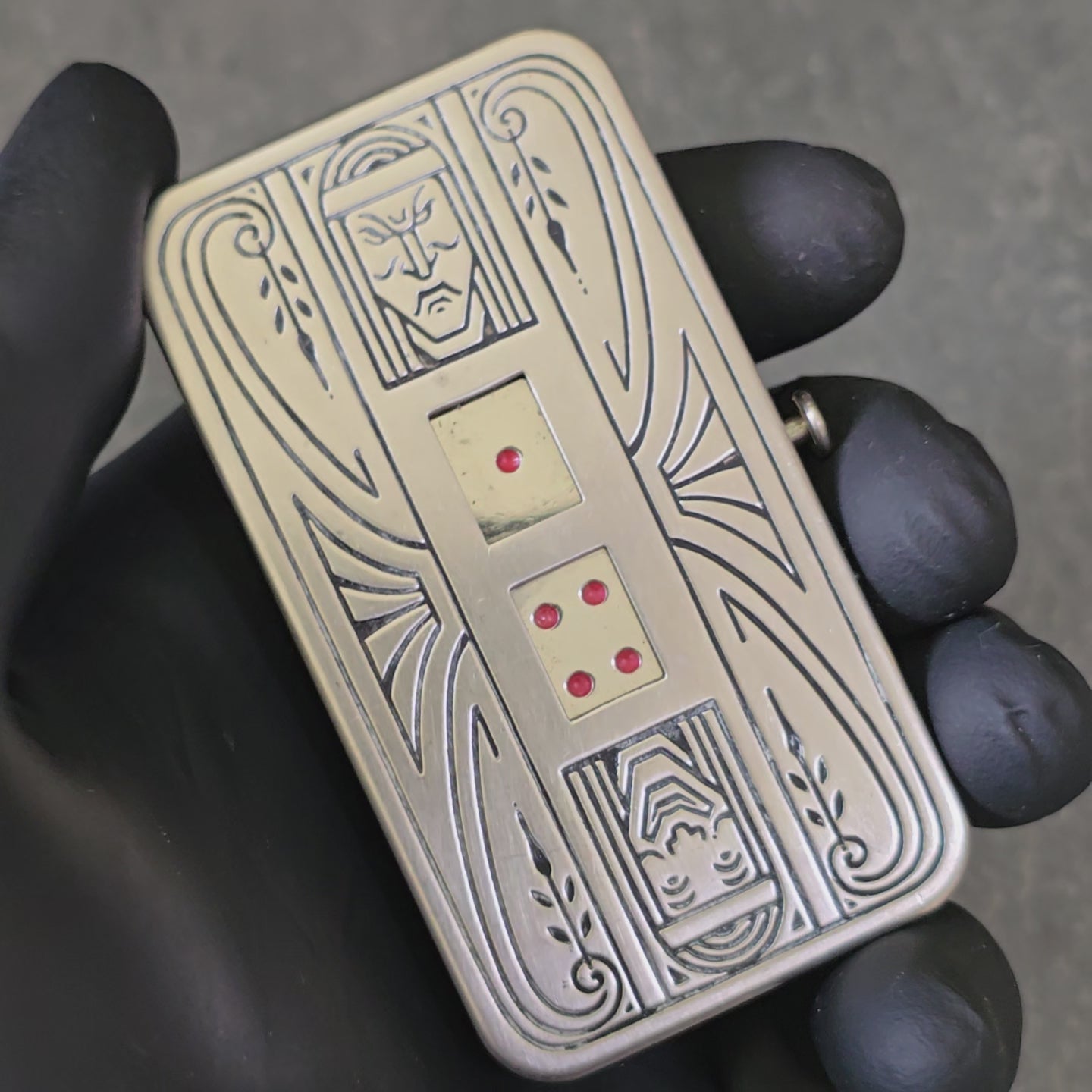 1920's Antique Art Deco Demley Mechanical Auto-Dice Pocket Gambling Game Works